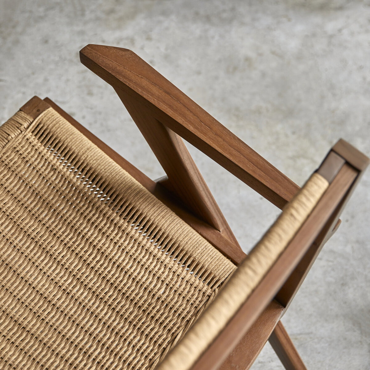 Tribute - Solid teak and woven paper cord armchair Tribute - Solid teak and woven paper cord armchair