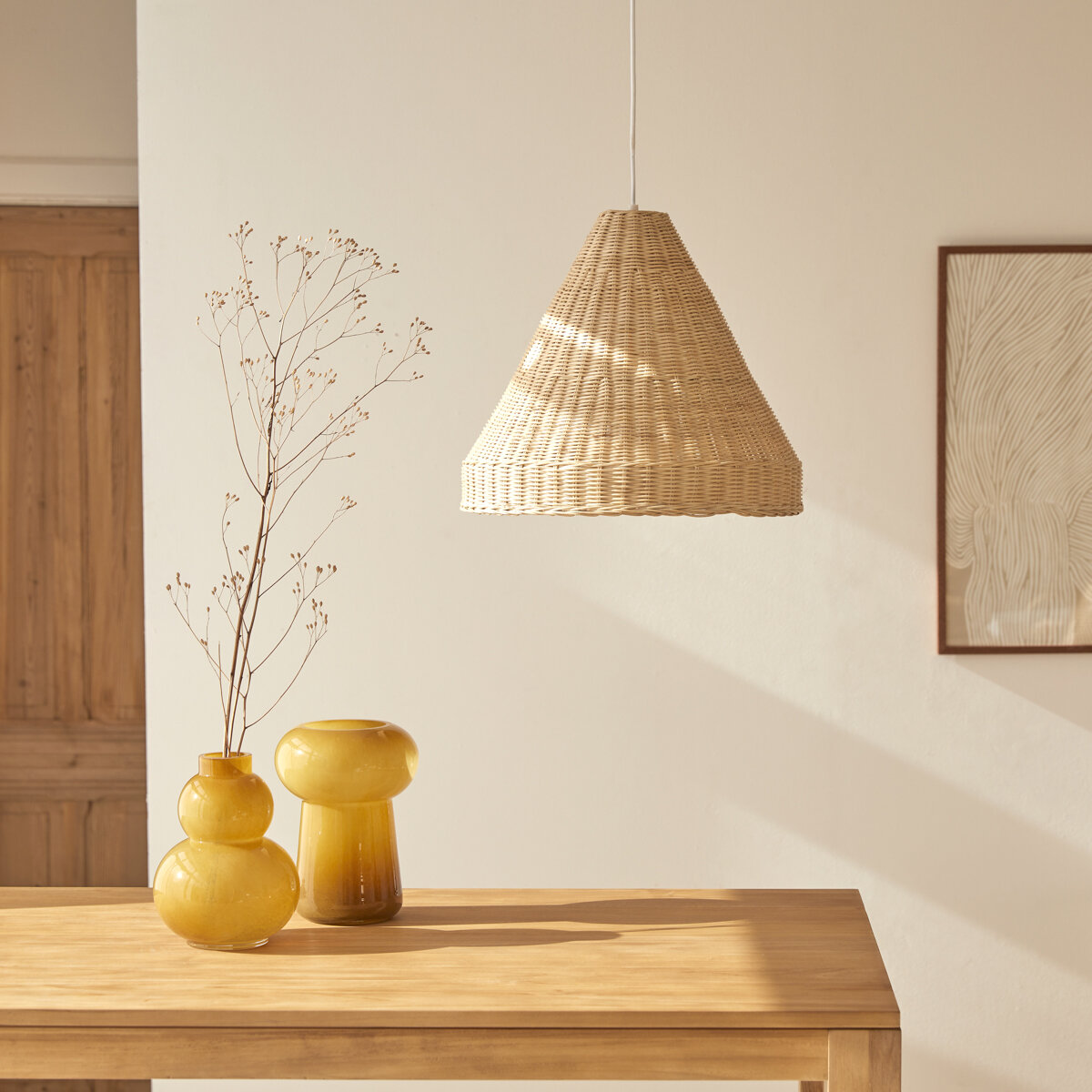 Lampadario in rattan da 47 cm Selezione Decorativa La nostra