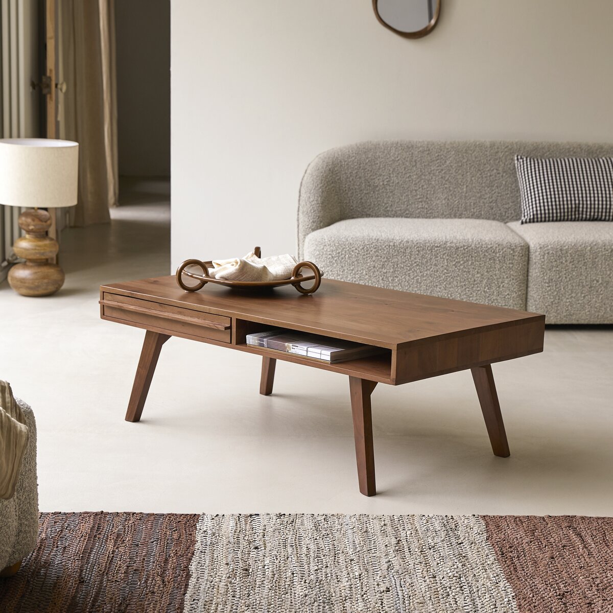 Acacia coffee table 115 x 60 cm Living room furniture Tikamoon