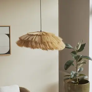 Solange - Lámpara de techo de fibra natural