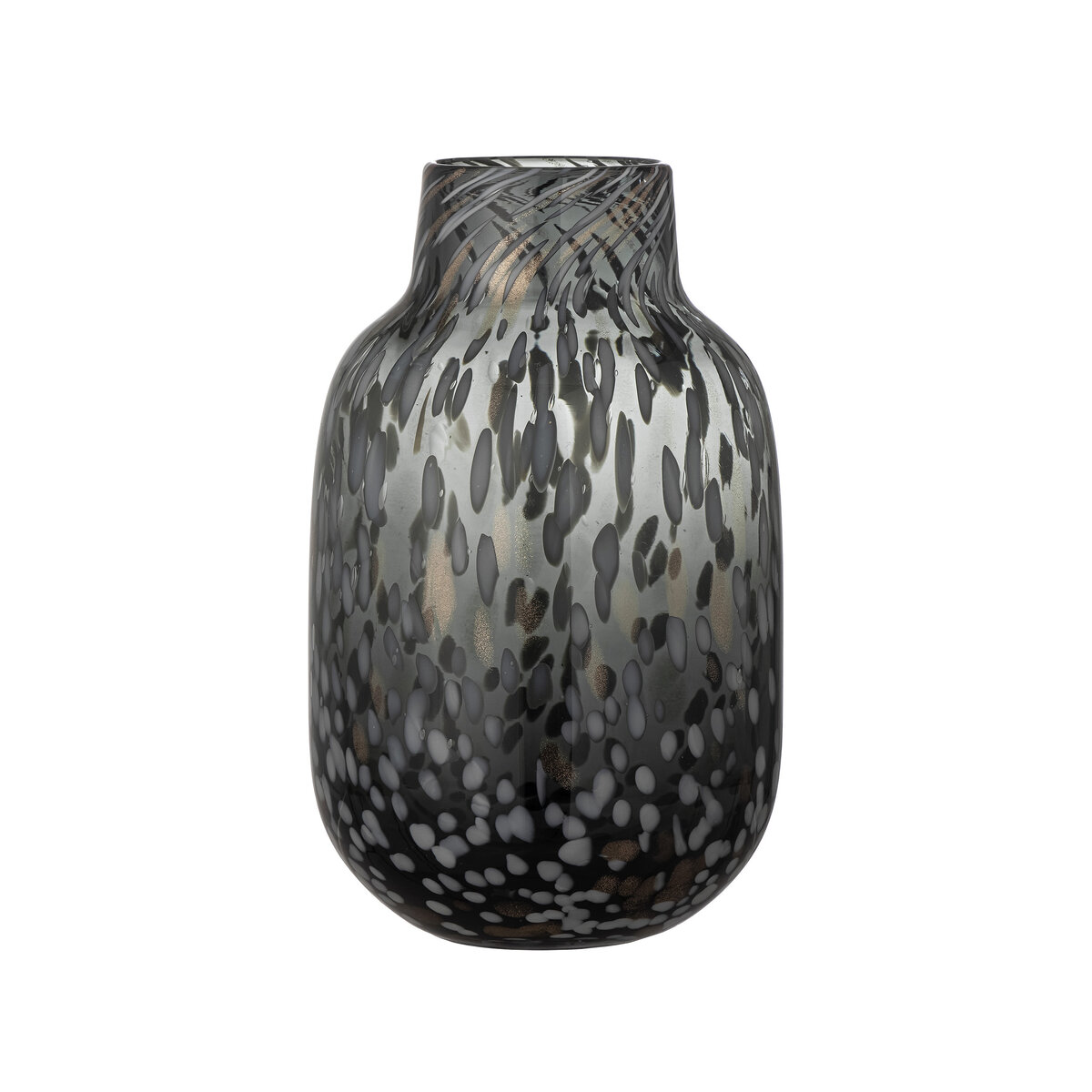 Round grey blown-glass vase - Decorative accessories - Tikamoon