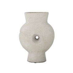 Vase En Terre Cuite Rustique - 15,5cm De Haut, Finition Brun Et Blanc - Décoration Ferme, Salon, étagère - Blanc - 2