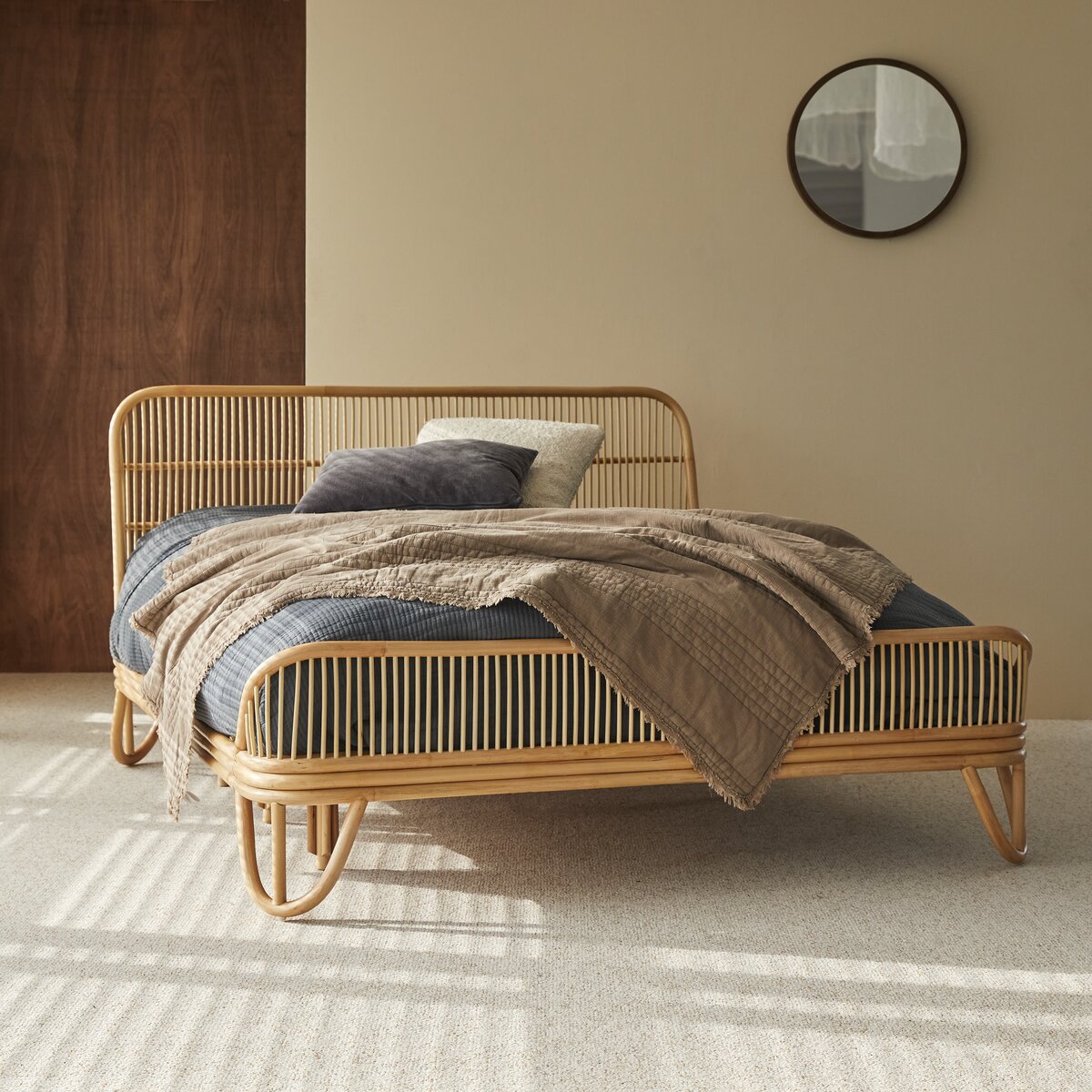 Rotan bed 160 x 200 cm Slaapkamer/Bed en hoofdbord Tikamoon