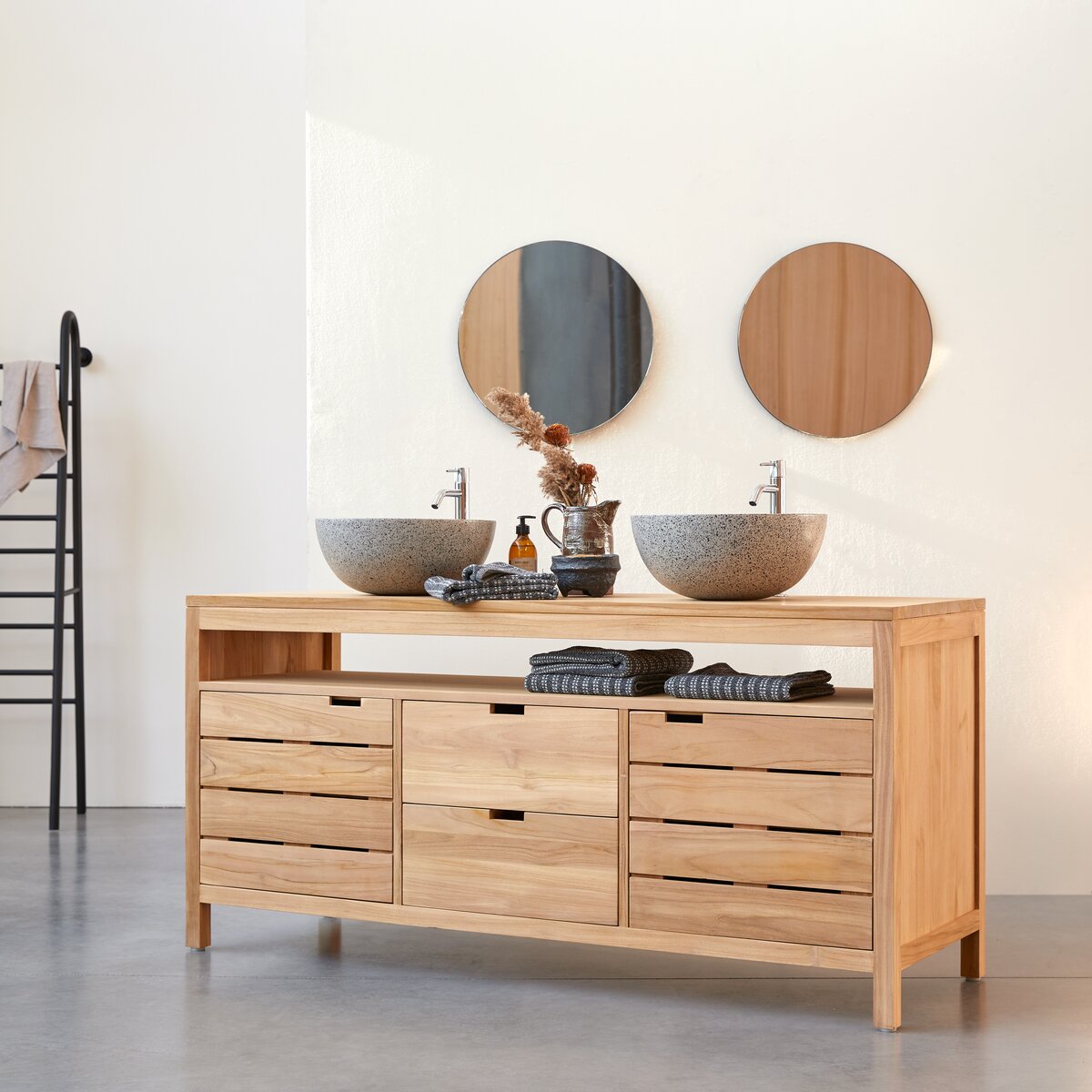 Serena - Mobile da bagno in teak massello 165 cm Serena - Mobile da bagno in teak massello 165 cm