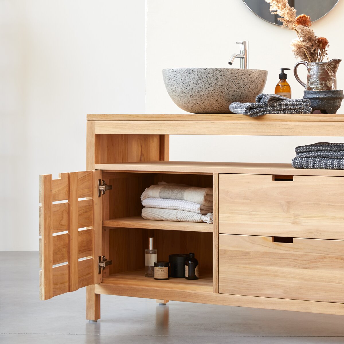 Serena - Mobile da bagno in teak massello 165 cm Serena - Mobile da bagno in teak massello 165 cm