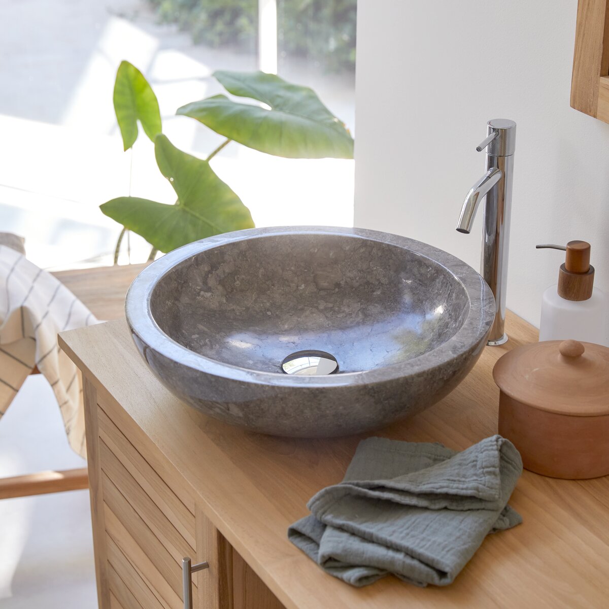 Calypso - Lavabo in marmo grey Calypso - Lavabo in marmo grey