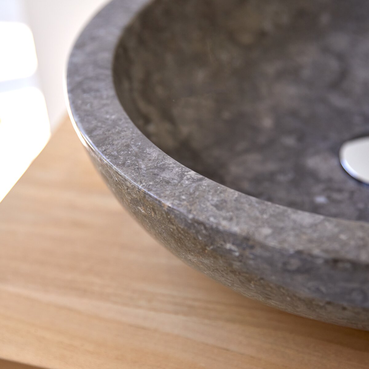 Calypso Grey marble washbasin Grey coloured washbasin Tikamoon