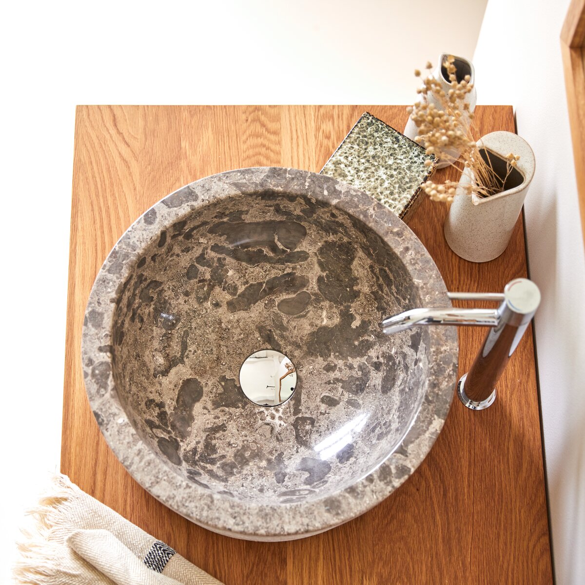 Exo Stri - Lavabo de mármol grey Exo Stri - Lavabo de mármol grey