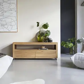 Anoa - Mueble de TV en teca maciza 140 cm
