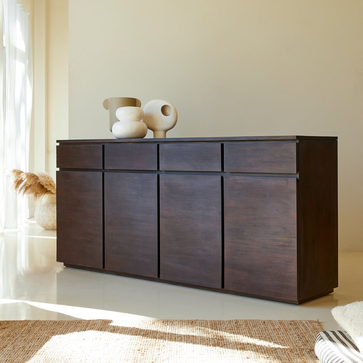 Eva - Buffet en acajou massif 200 cm Eva - Buffet en acajou massif 200 cm