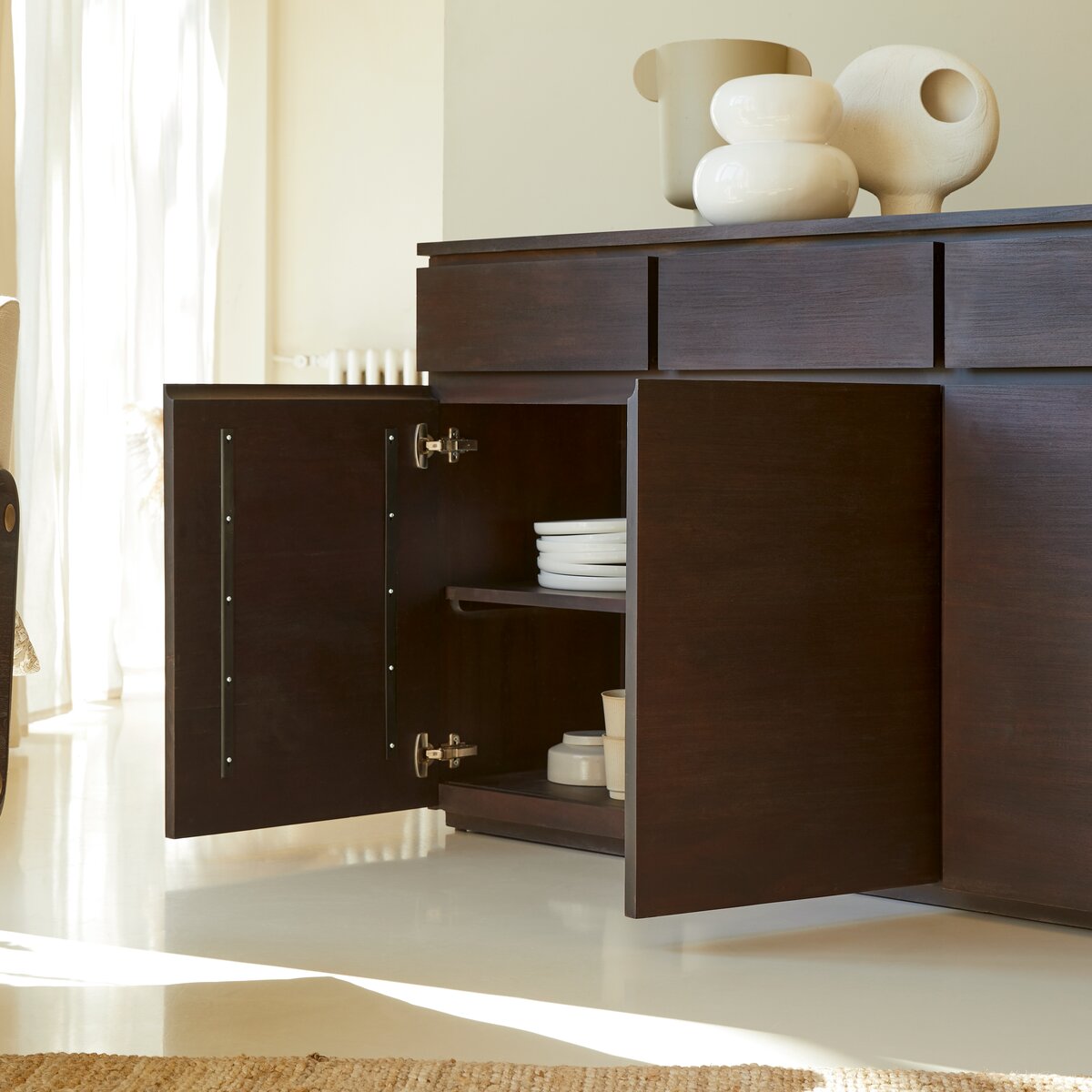 Eva - Buffet en acajou massif 200 cm Eva - Buffet en acajou massif 200 cm