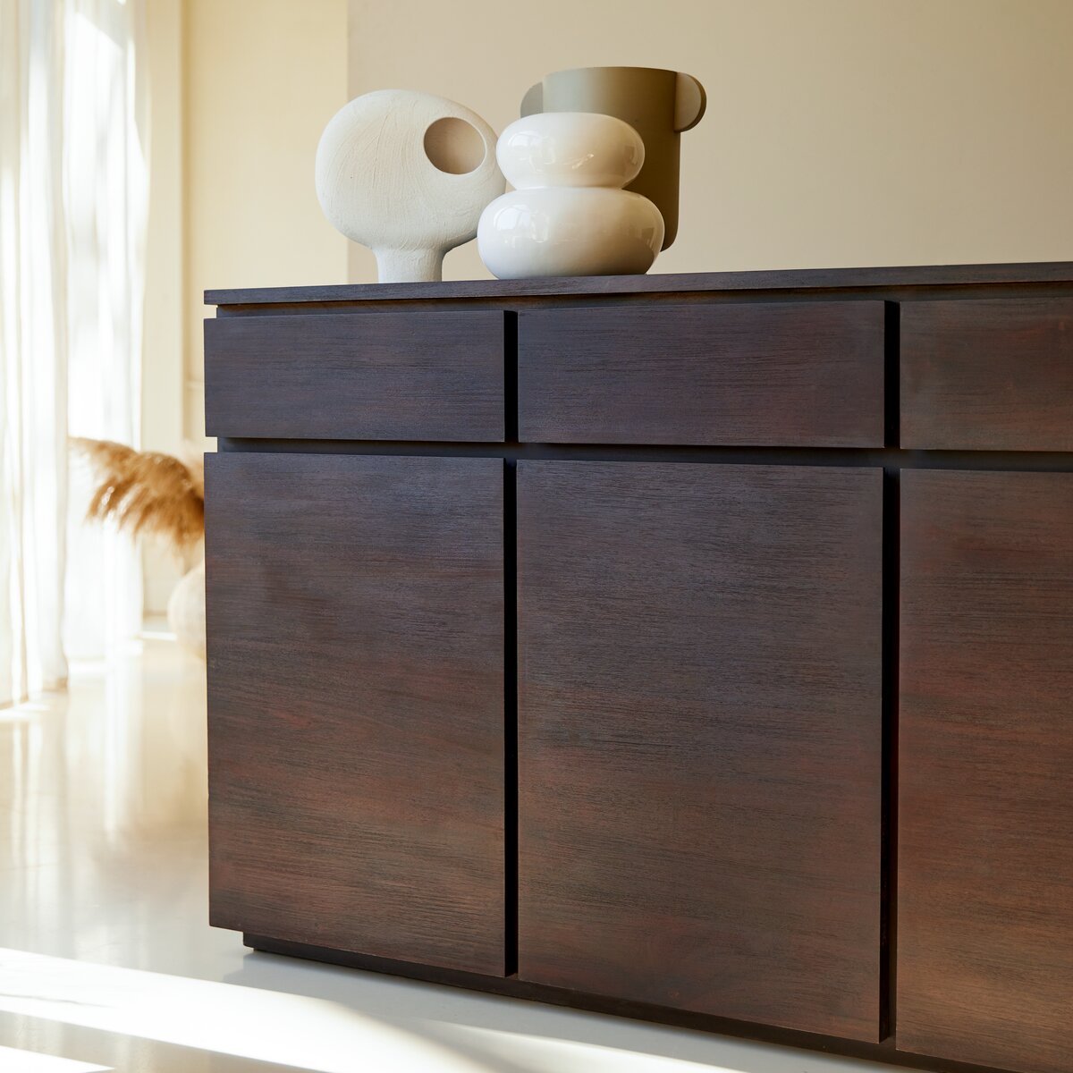 Dark mahogany store sideboard