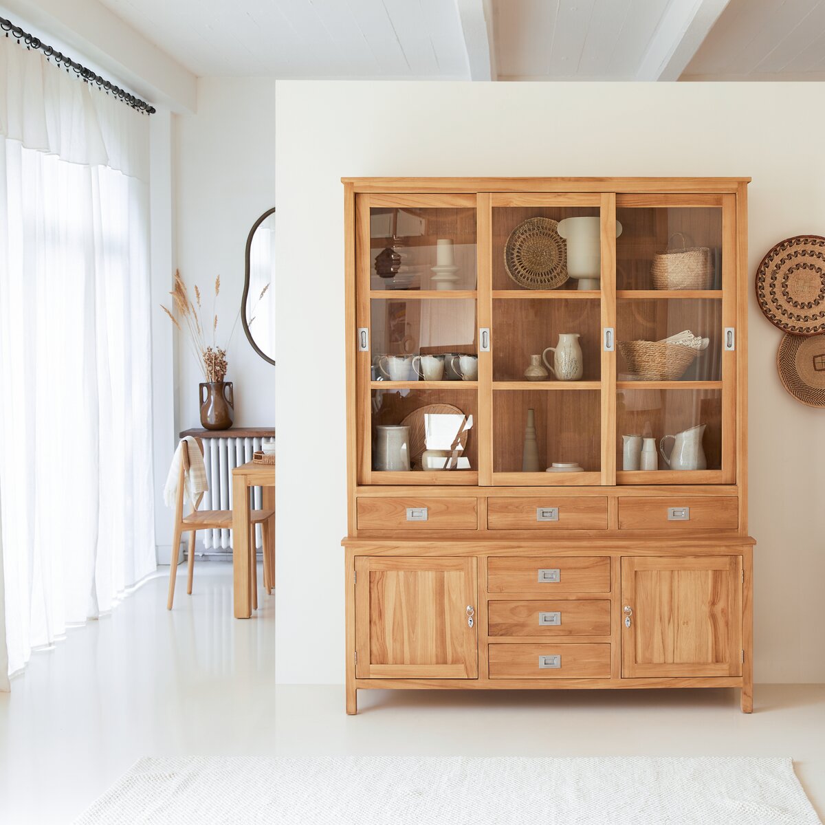 Coffee Tek - Geschirrschrank aus massivem Teakholz 160 cm Coffee Tek - Geschirrschrank aus massivem Teakholz 160 cm