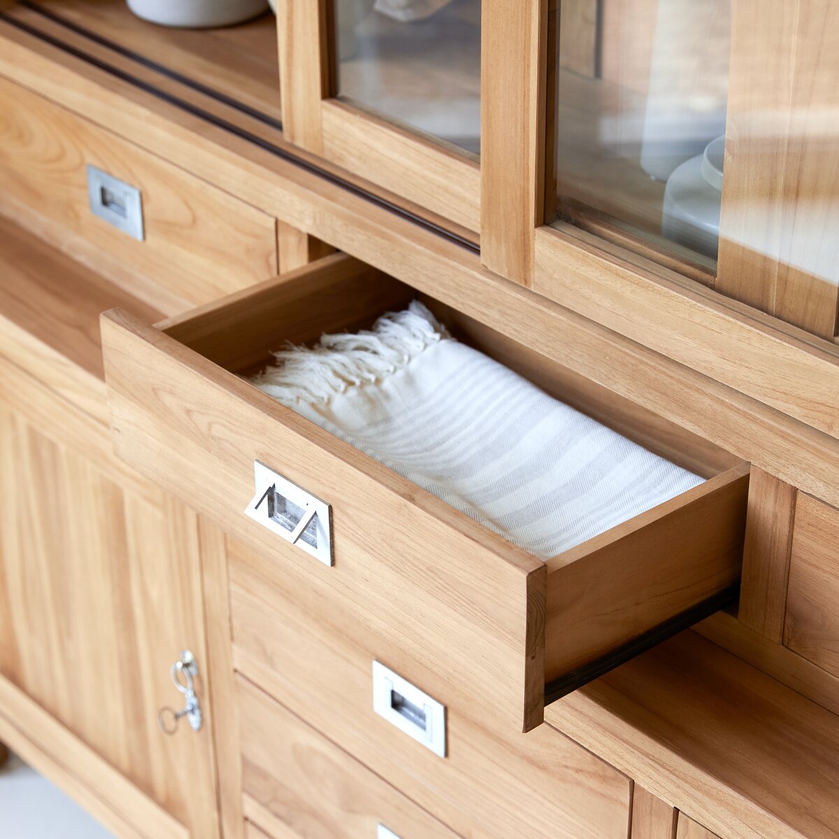 Coffee Tek - Vaisselier en teck massif 160 cm Coffee Tek - Vaisselier en teck massif 160 cm