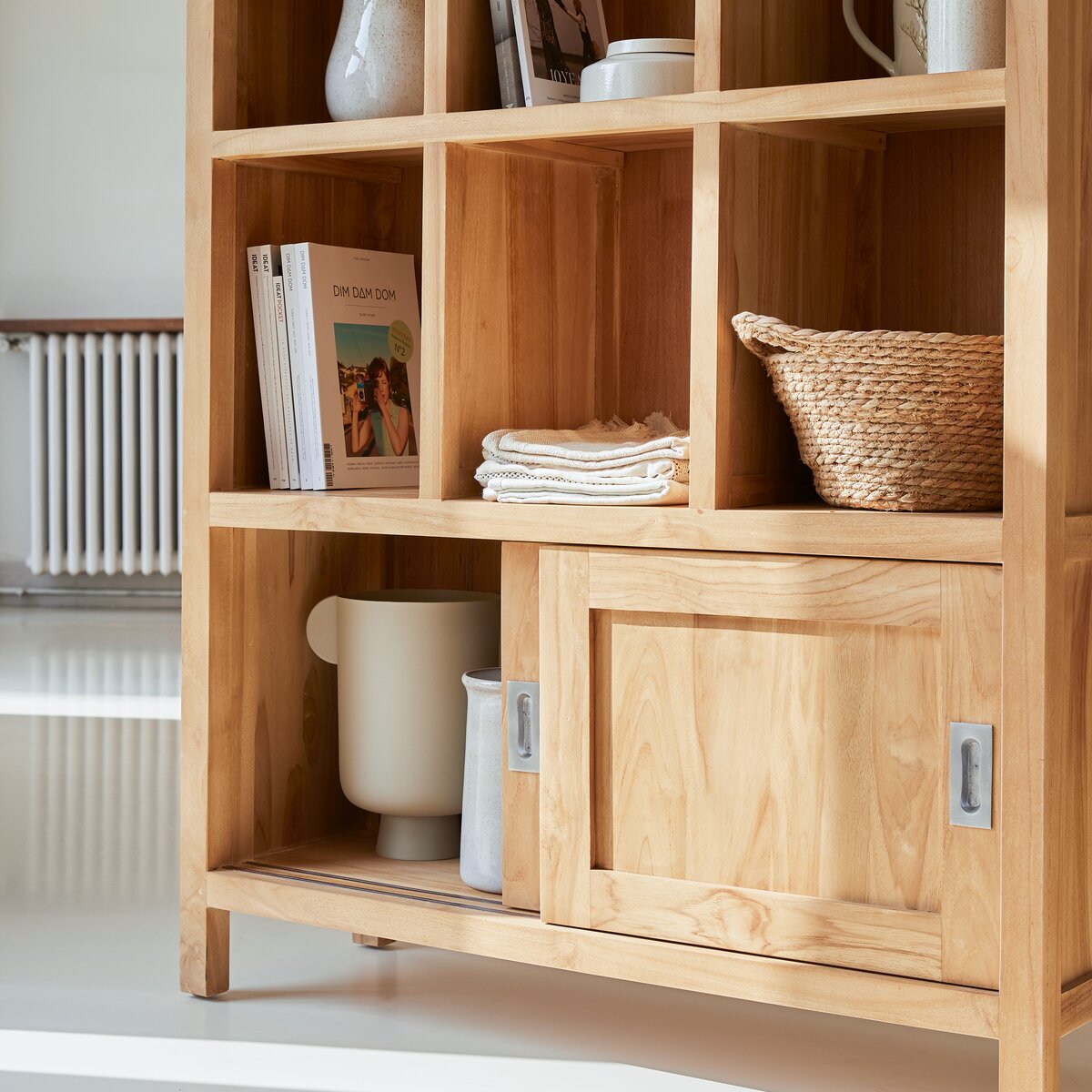 Libreria in teak 215 cm - Arredo soggiorno - Tikamoon