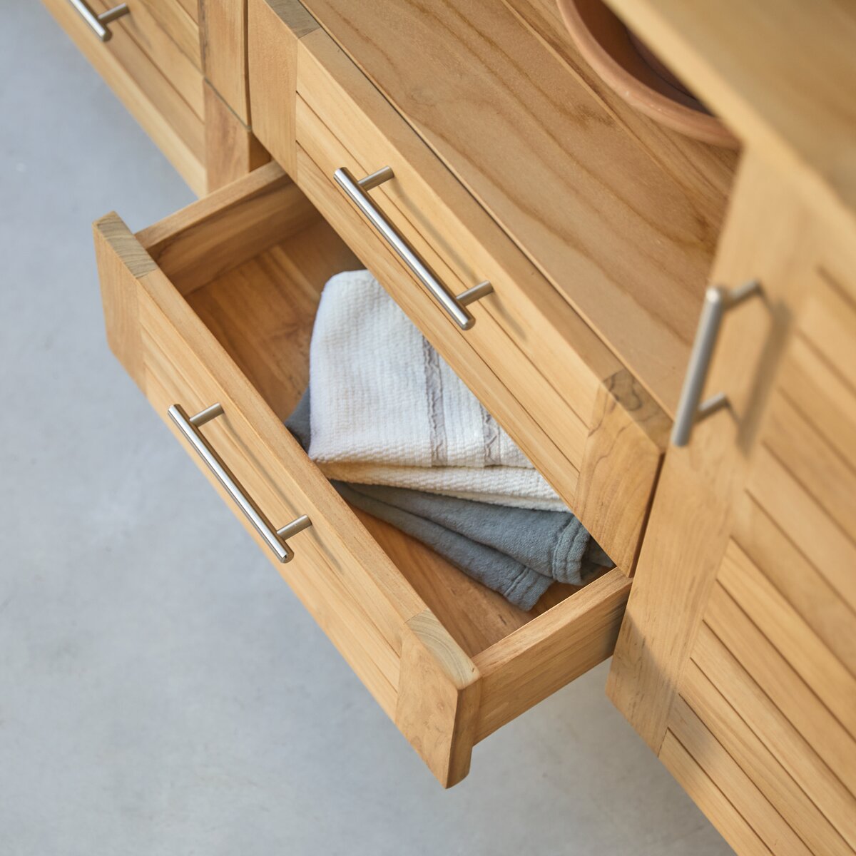 Soho - Mobile da bagno in teak massello 165 cm Soho - Mobile da bagno in teak massello 165 cm