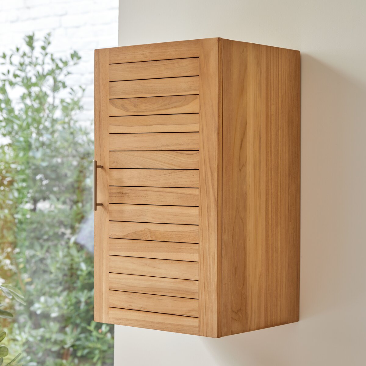 Modular teak bathroom set Bathroom storage column range Tikamoon