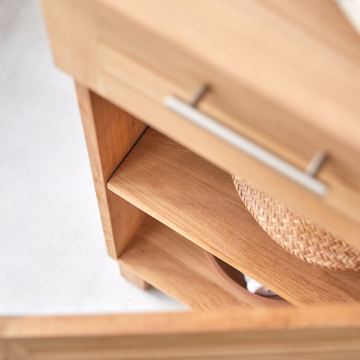 Modular teak bathroom set Bathroom storage column range Tikamoon