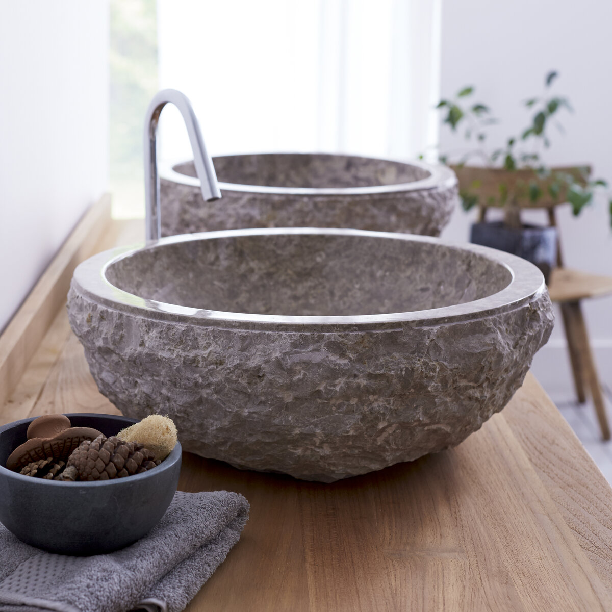 Scrula - Lavabo in marmo grey Scrula - Lavabo in marmo grey