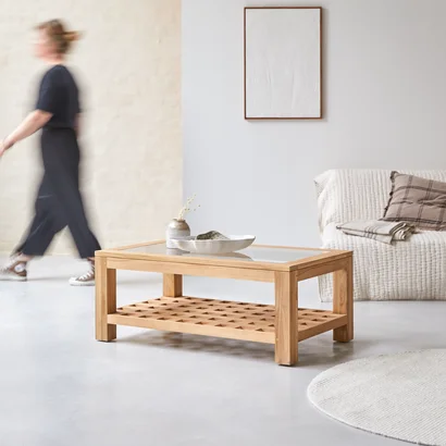 Kwad - Table basse en teck massif
