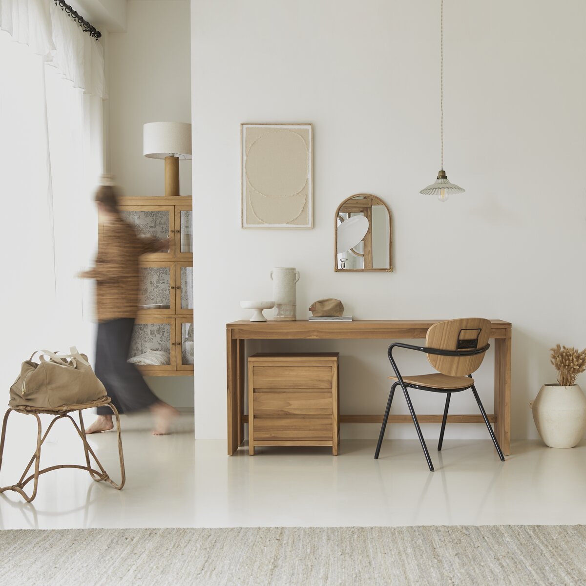 Solid wood outlet desk drawers