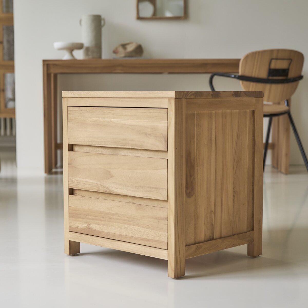 Eden - Escritorio de teca maciza con cajón de almacenaje Eden - Escritorio de teca maciza con cajón de almacenaje