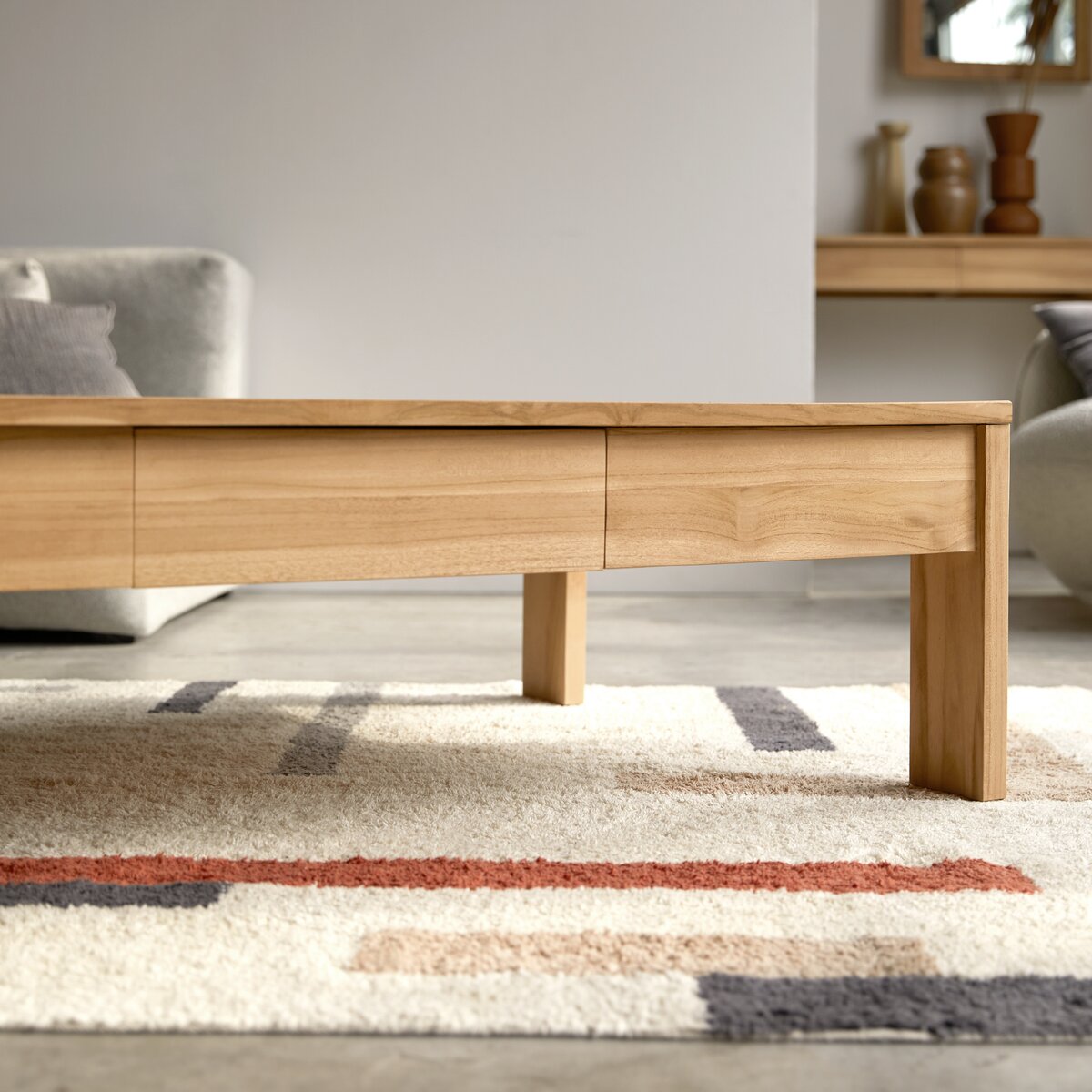 Table en teck et 180 x 80 cm - Mobilier pour l'extérieur - Tikamoon